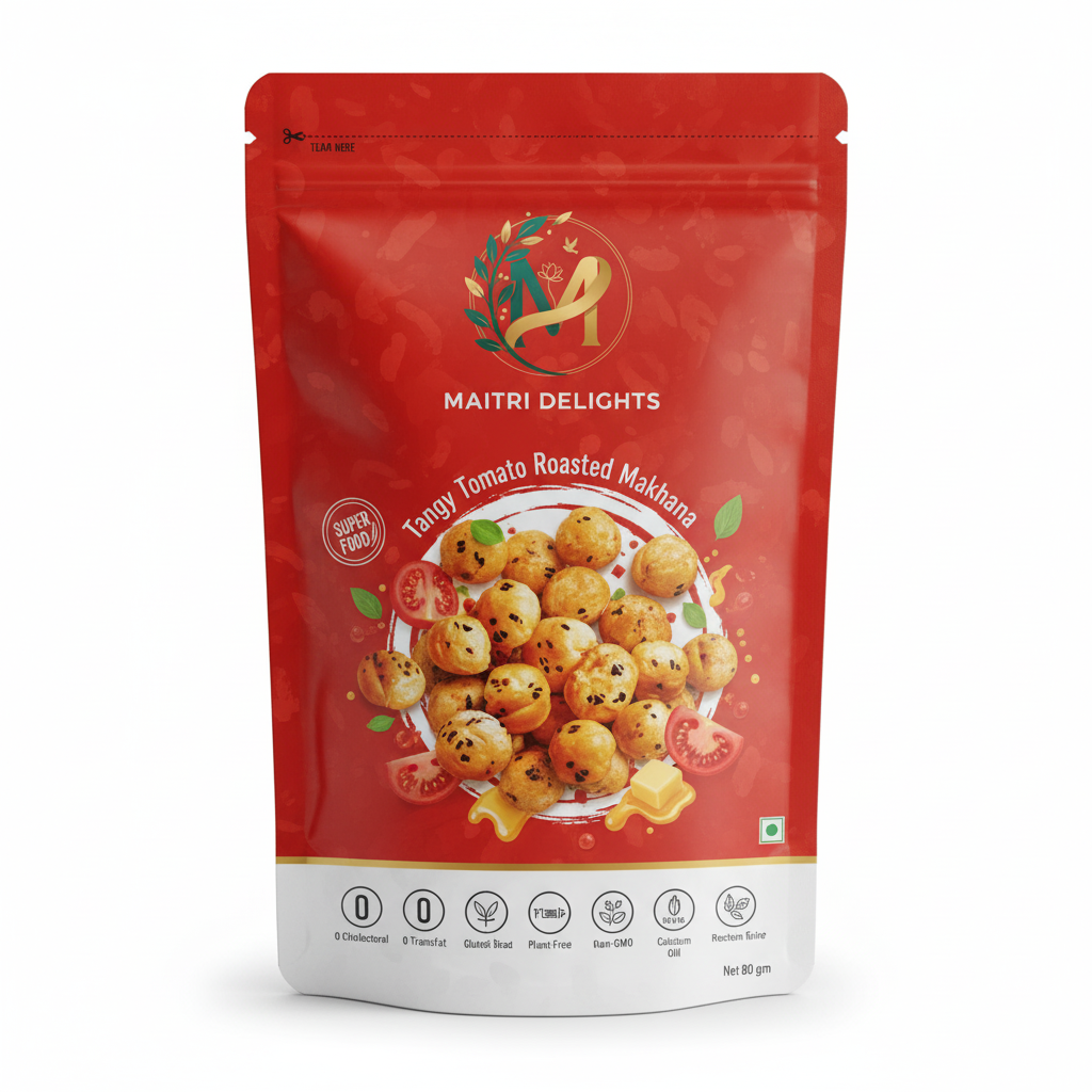 Tangy Tomato Roasted Makhana – 50 g